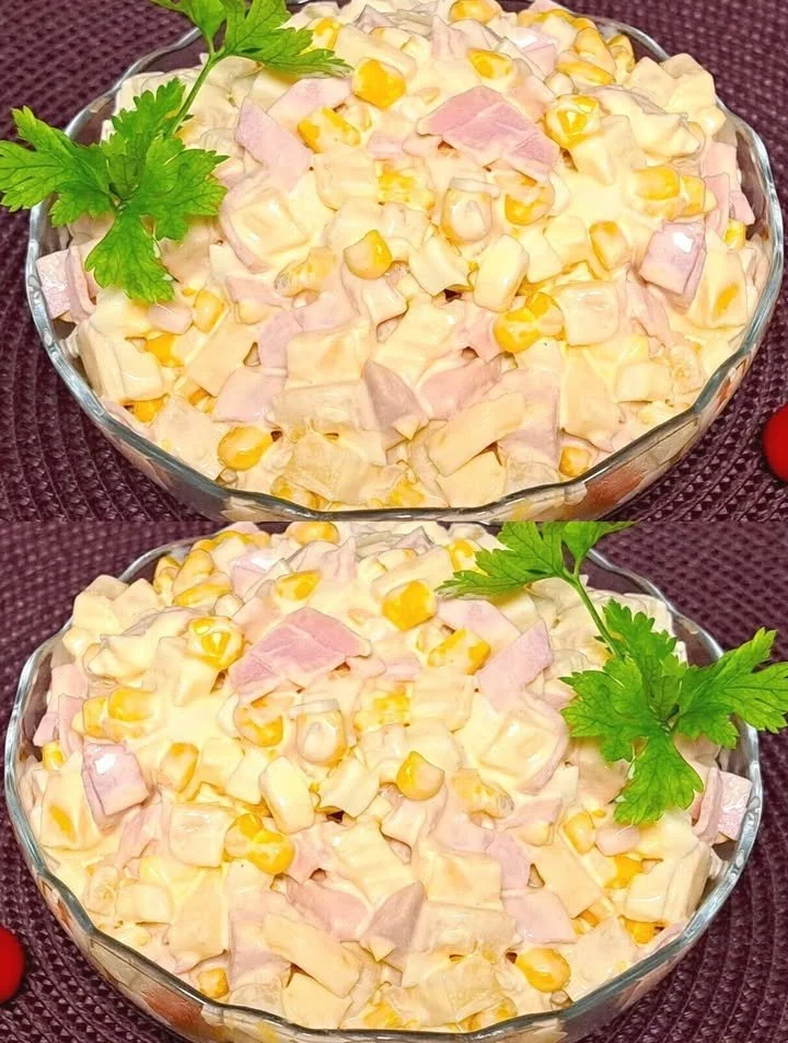 Gezonde salade met verse ingrediënten, snel en eenvoudig te bereiden.